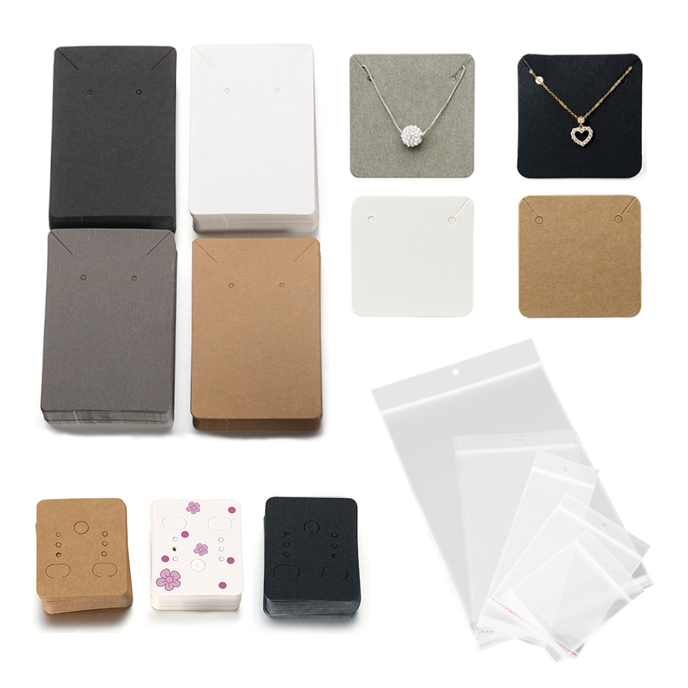Body Jewelry Display - 50pcs/lot Paper Display Cards Earrings Necklaces
