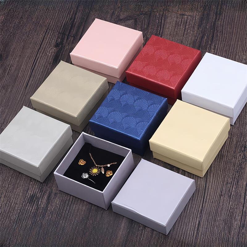 5Pcs 7x7cm Cardboard Jewelry P - Body Jewelry Display 评论和价格