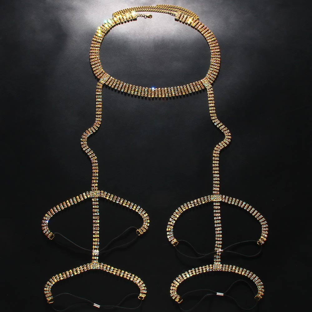 Stonefans Rhinestone Thigh Gar - Body Jewelry Thigh Chain 评论和价格