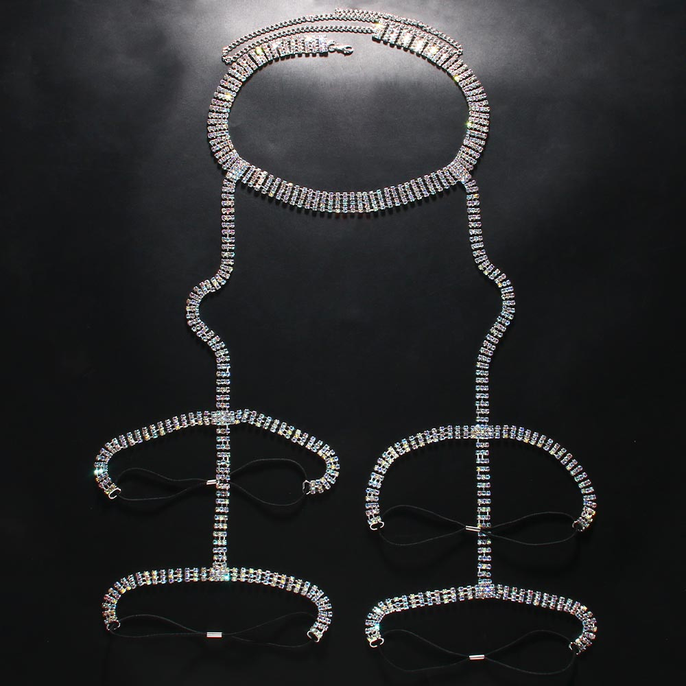 Stonefans Rhinestone Thigh Gar - Body Jewelry Thigh Chain 评论和价格