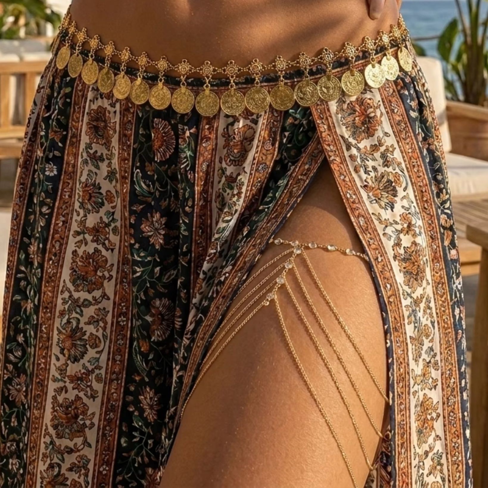 Sexy Crystal Bead Multilayer L - Body Jewelry Thigh Chain 评论和价格
