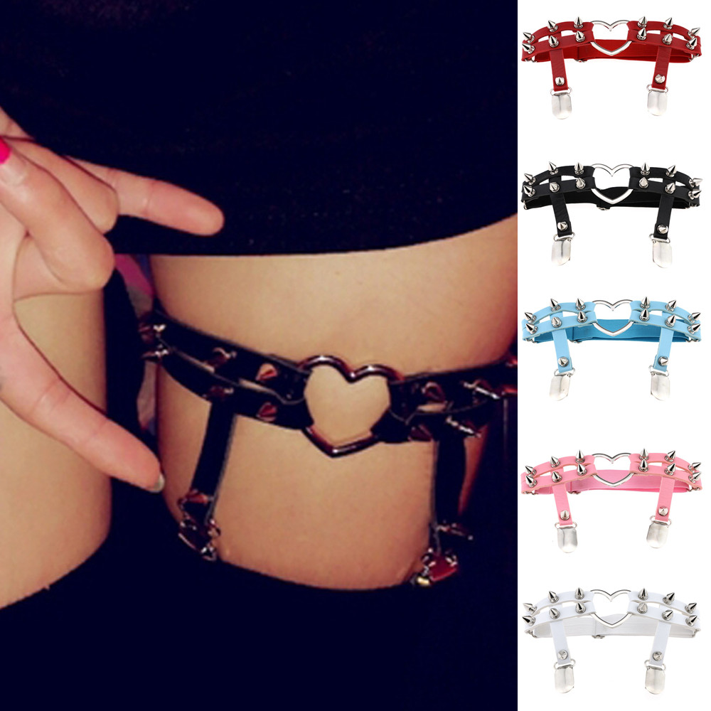DIEZI PU Leather Elastic Garte - Body Jewelry Thigh Chain 评论和价格