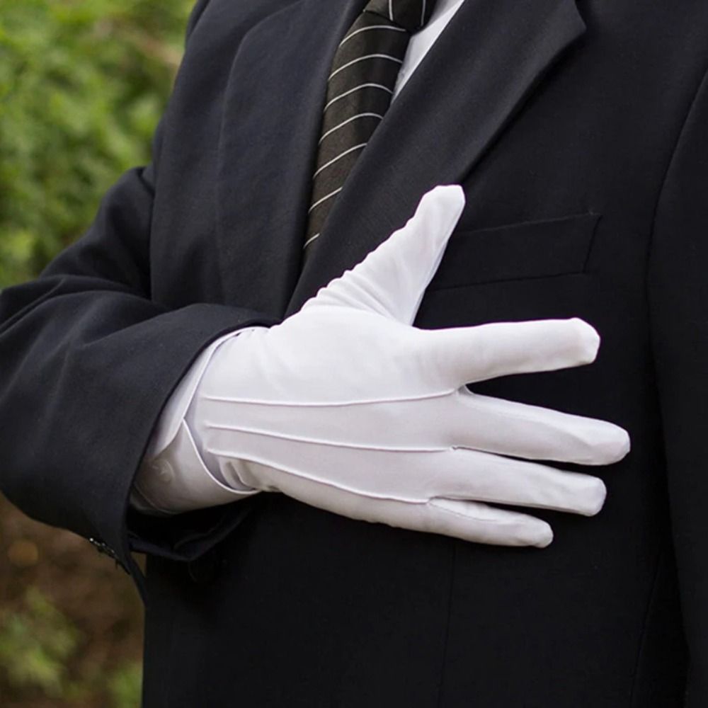 Soft White Cotton Gloves Thin  - Body Jewelry Websites 评论和价格