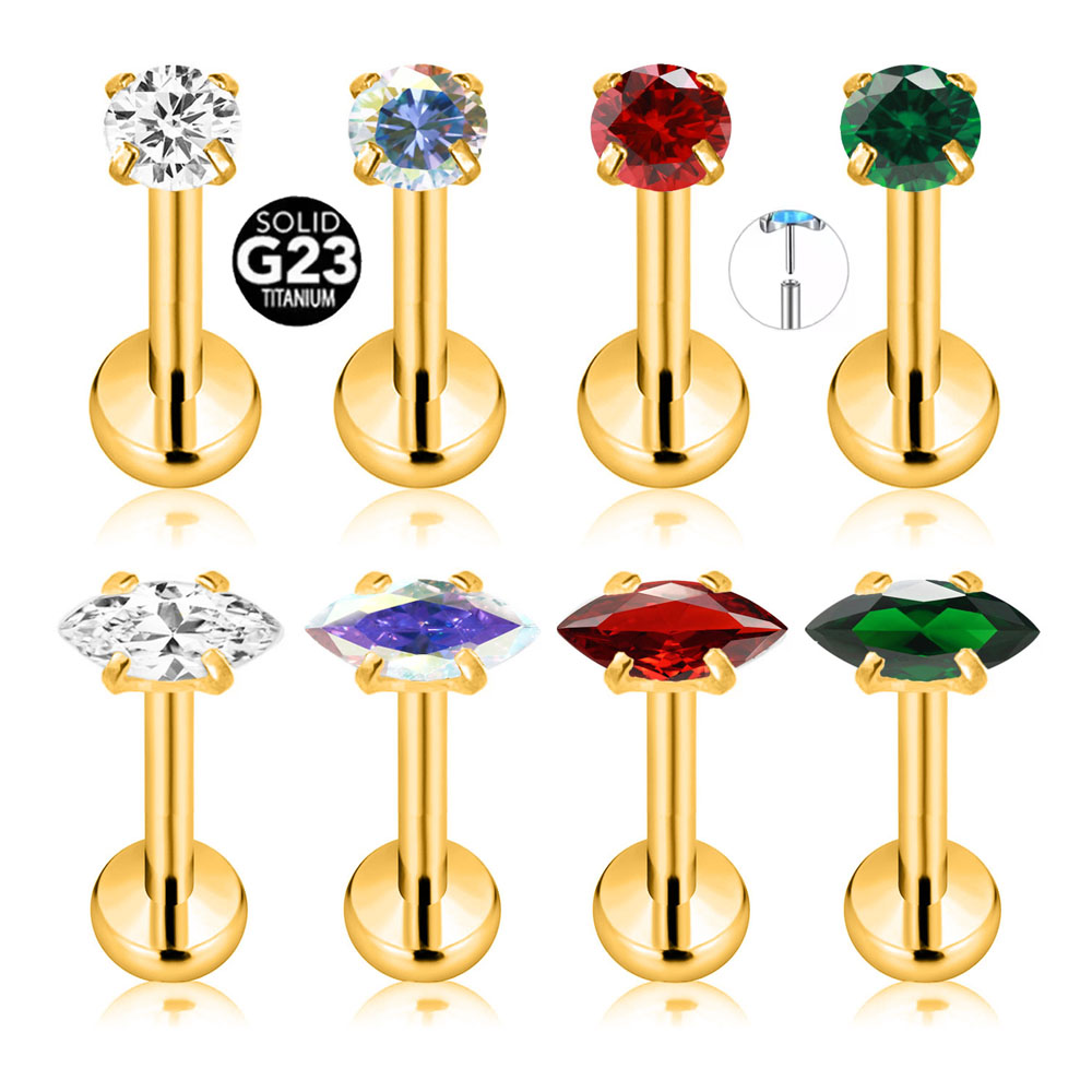 ASTM F136 G23 Titanium Marquis - Body Jewelry Threadless 评论和价格