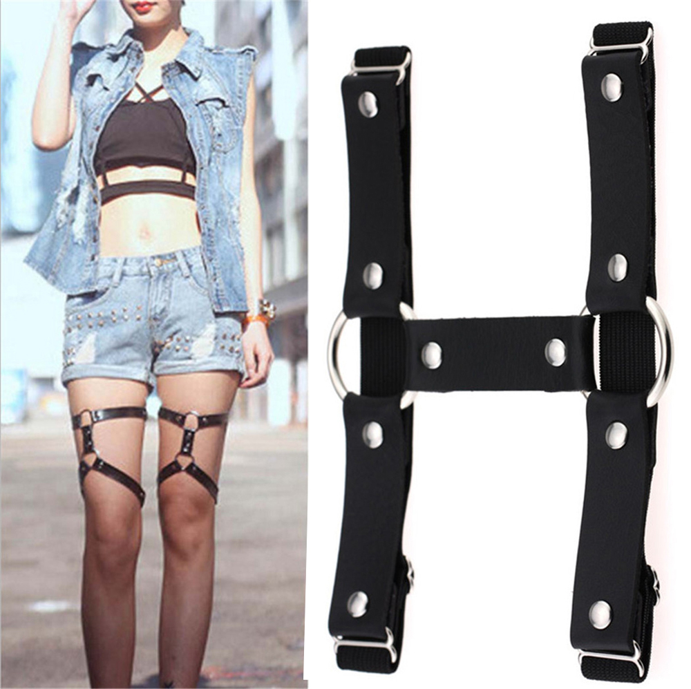Harajuku Punk White Red Leathe - Body Jewelry Thigh Chain 评论和价格