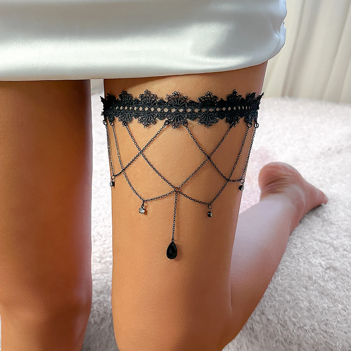 Ingemark Boho Elastic Band Bla - Body Jewelry Thigh Chain 评论和价格