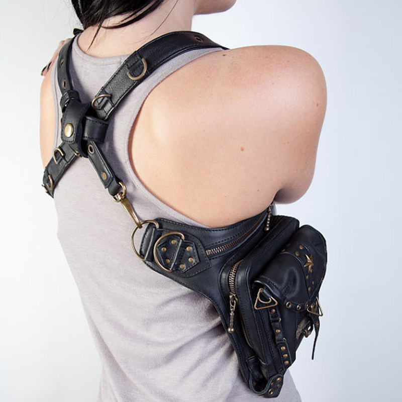 Steampunk Waist Leg Bags Women - Body Jewelry Thigh Chain 评论和价格