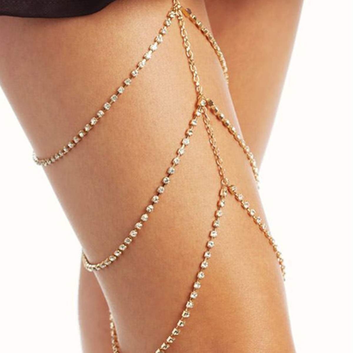 Thigh Chain Multilayer Claw Me - Body Jewelry Thigh Chain 评论和价格