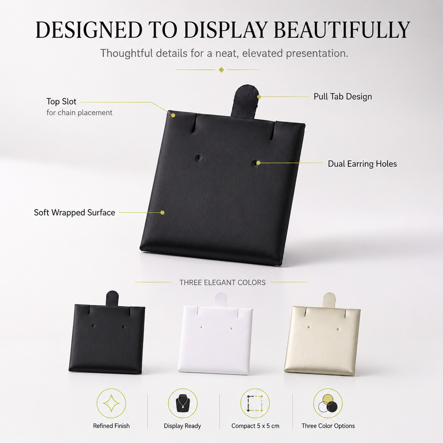 10 Pcs PU Leather Earring Card - Body Jewelry Display 评论和价格