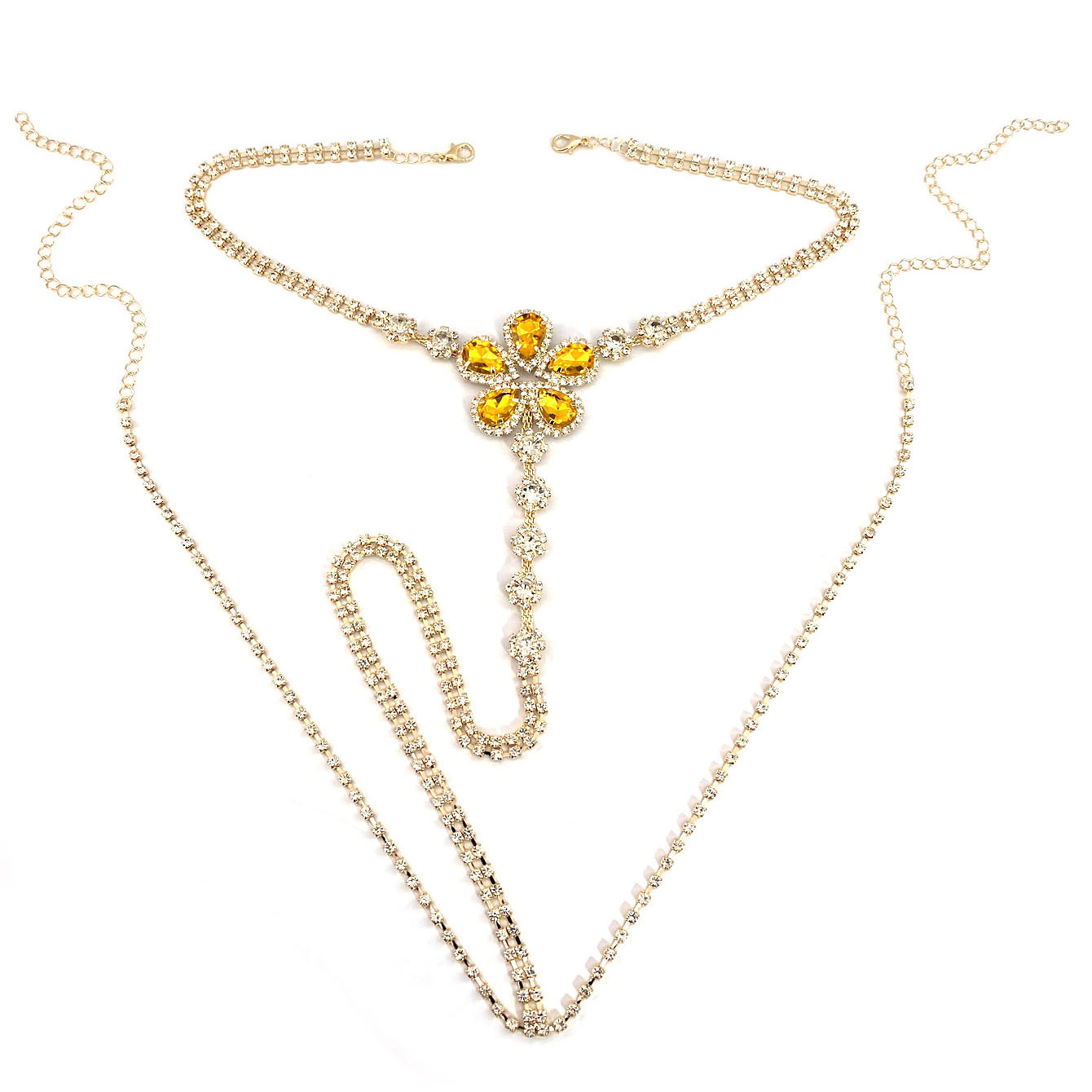 1pc Flower Shaped Sexy Rhinest - Body Jewelry For You 评论和价格