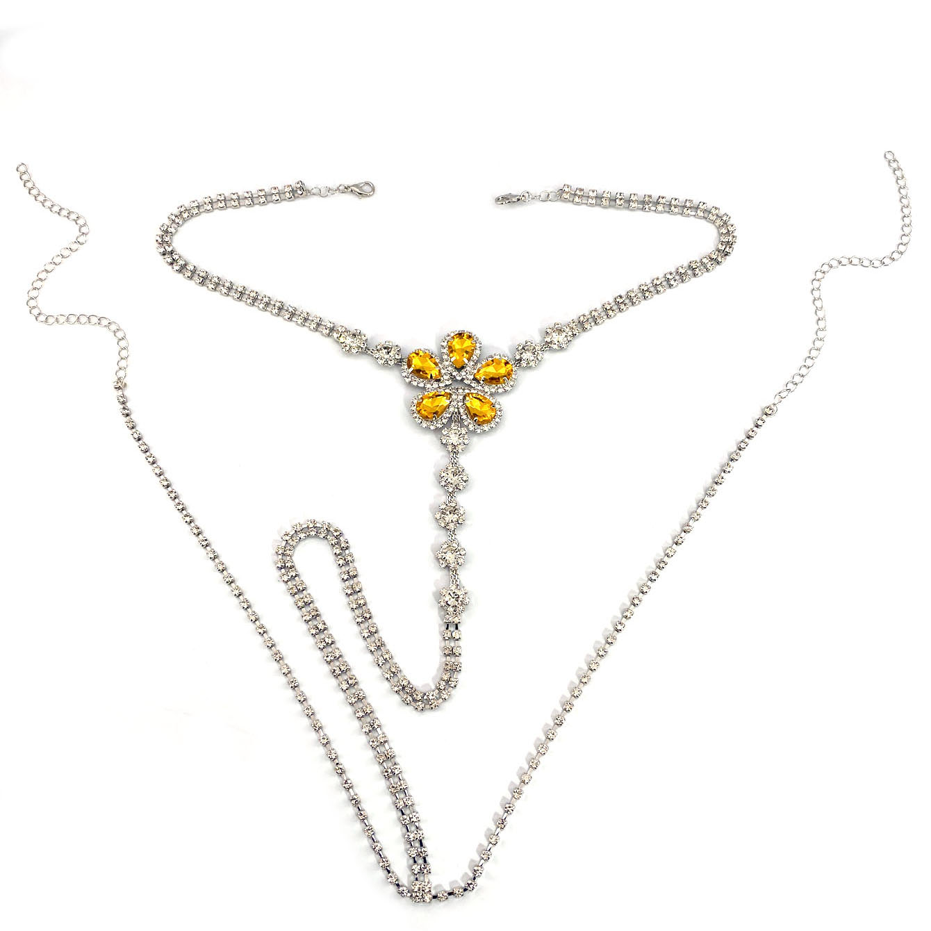 1pc Flower Shaped Sexy Rhinest - Body Jewelry For You 评论和价格