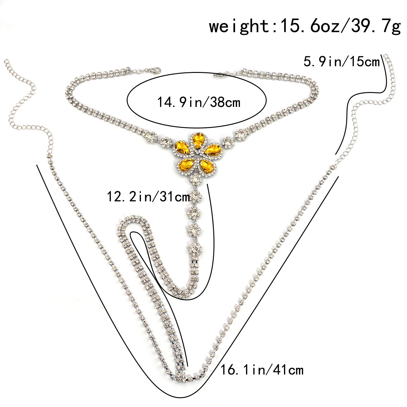 1pc Flower Shaped Sexy Rhinest - Body Jewelry For You 评论和价格