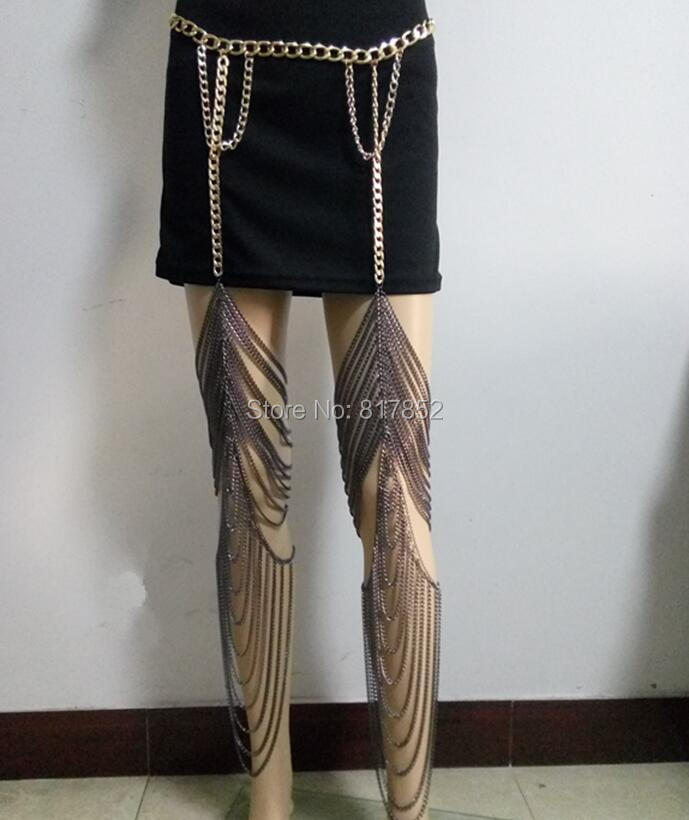 Fashion WRB89 Women Gold colou - Body Jewelry Thigh Chain 评论和价格
