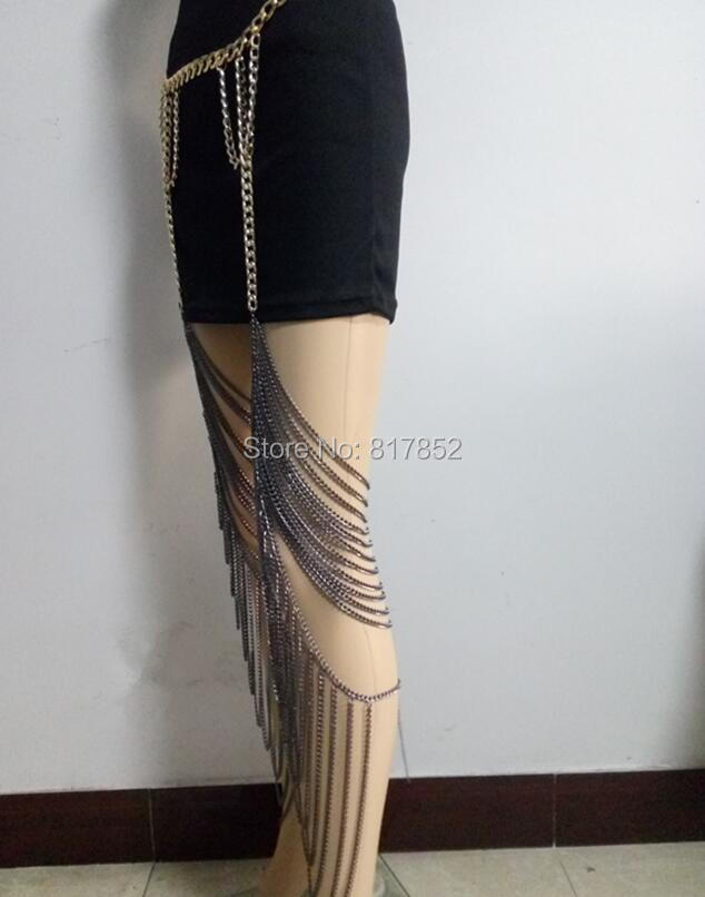 Fashion WRB89 Women Gold colou - Body Jewelry Thigh Chain 评论和价格