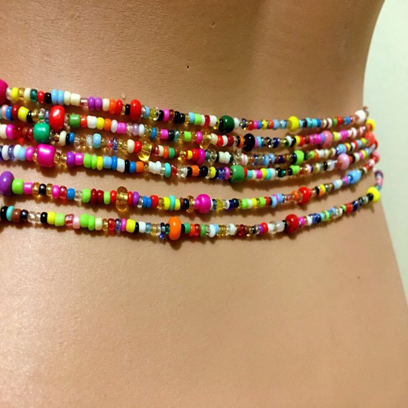 Women Layered Beaded Belly Cha - Body Jewelry For You 评论和价格
