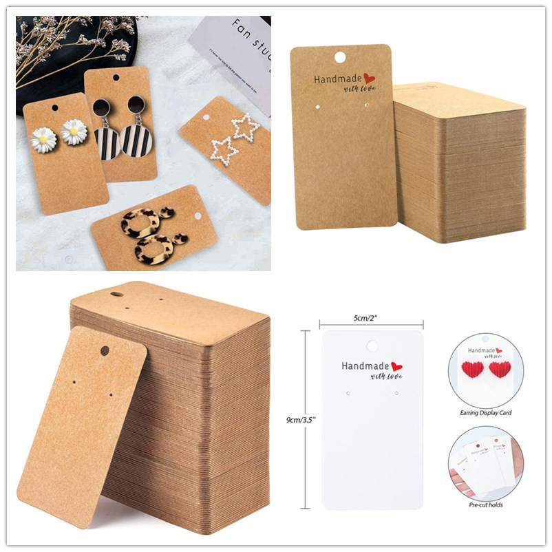 50pcs 5 * 9cm Love Printed Ear - Body Jewelry Display 评论和价格